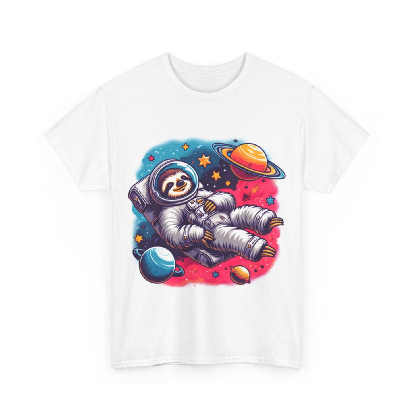 Sloth In Space Unisex Heavy Cotton Tee