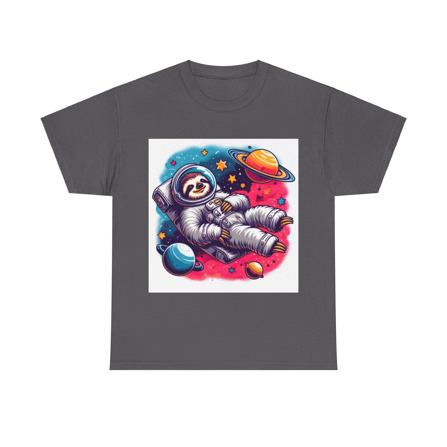 Sloth In Space Unisex Heavy Cotton Tee