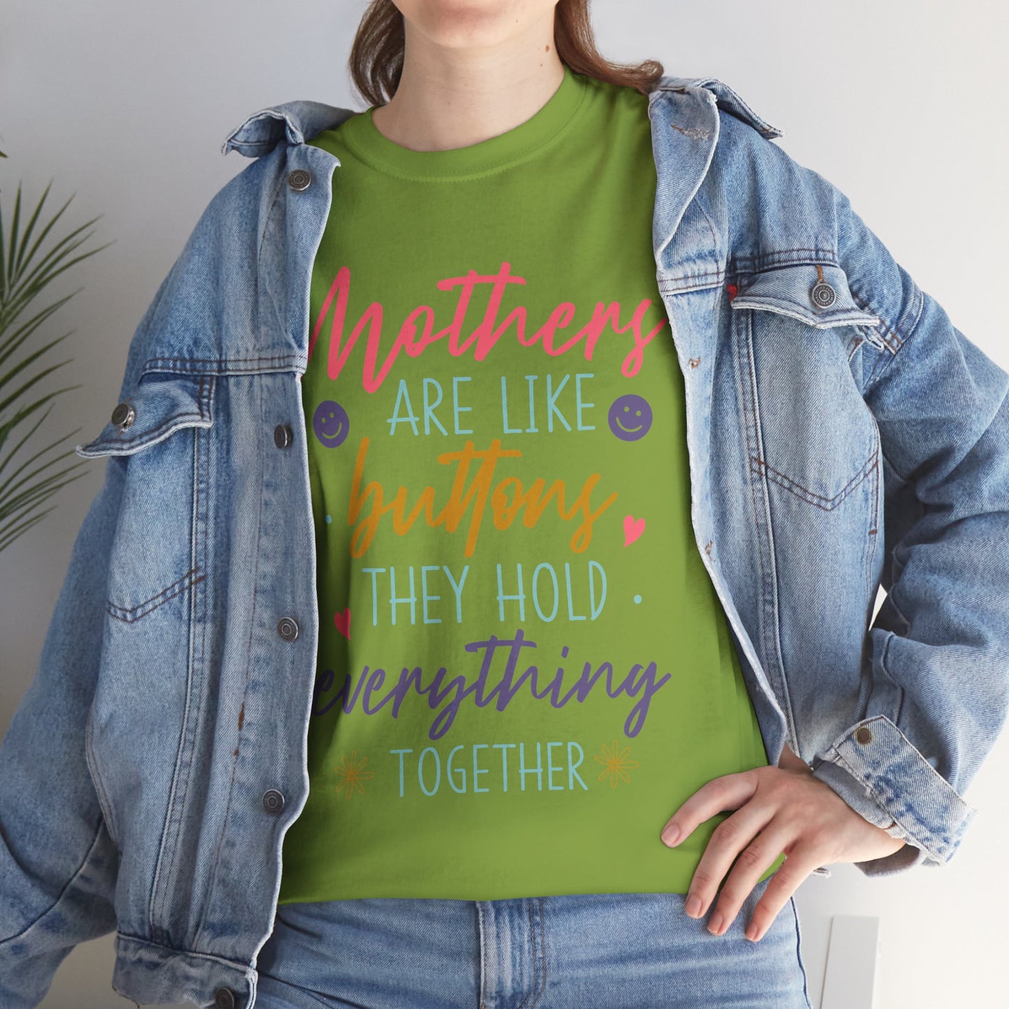 Mothers Are Like Buttons Unisex Heavy Cotton Tee