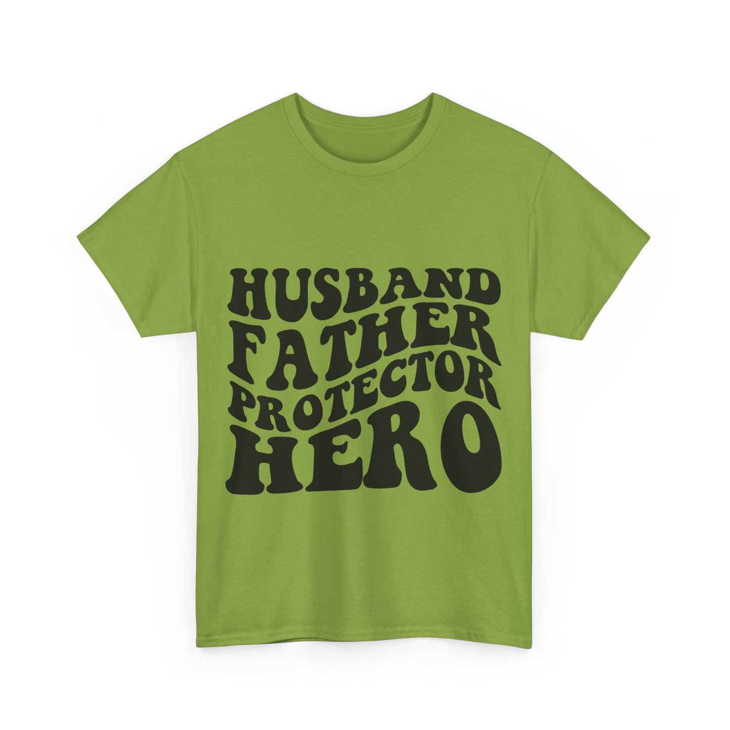 Husband Father Protector Hero Unisex Heavy Cotton Tee