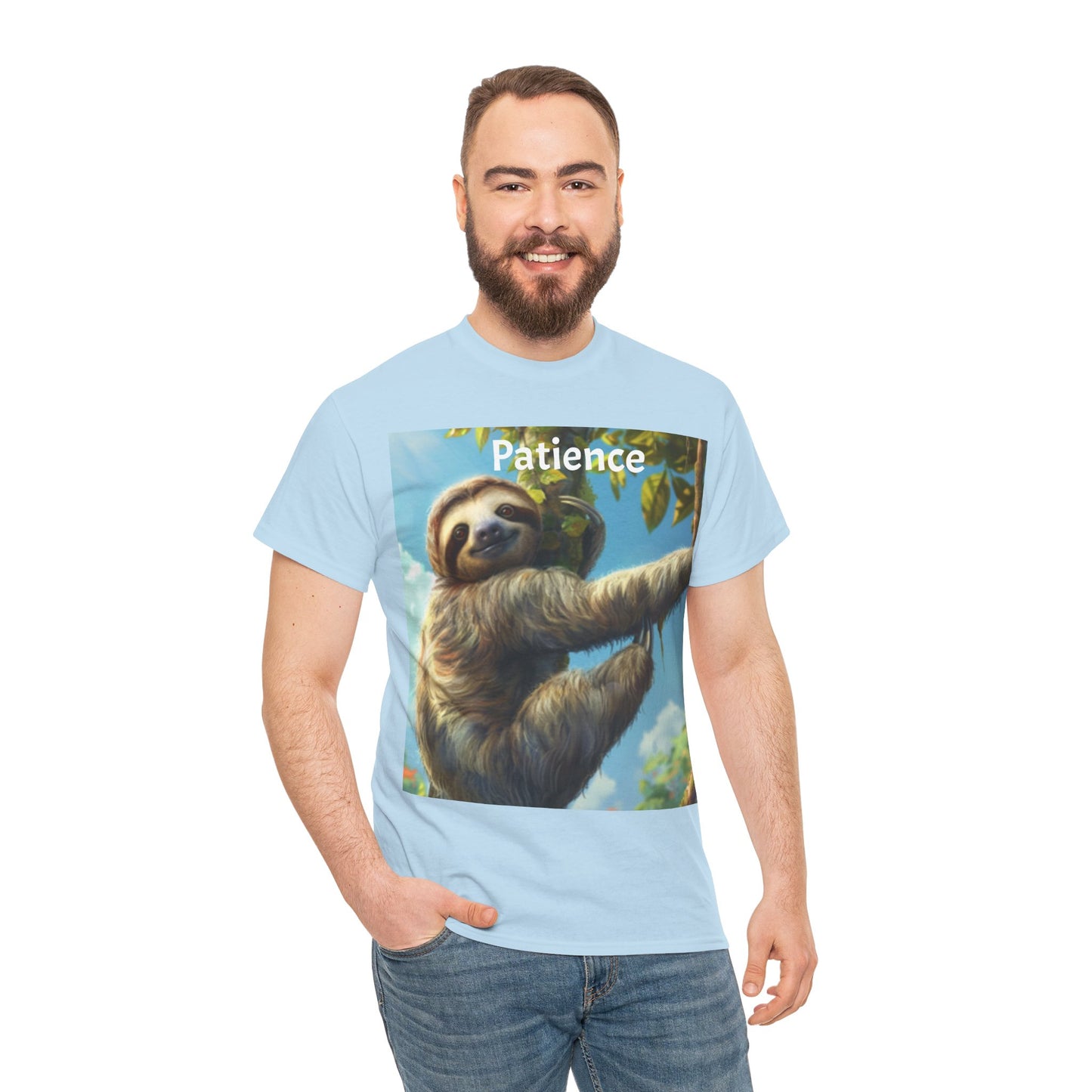 Sloth Patience Unisex Heavy Cotton Tee