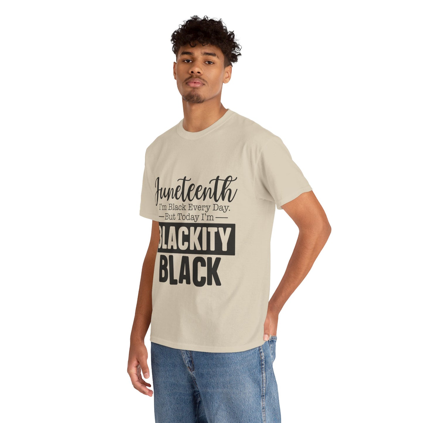 Juneteenth Black Everyday Unisex Heavy Cotton Tee