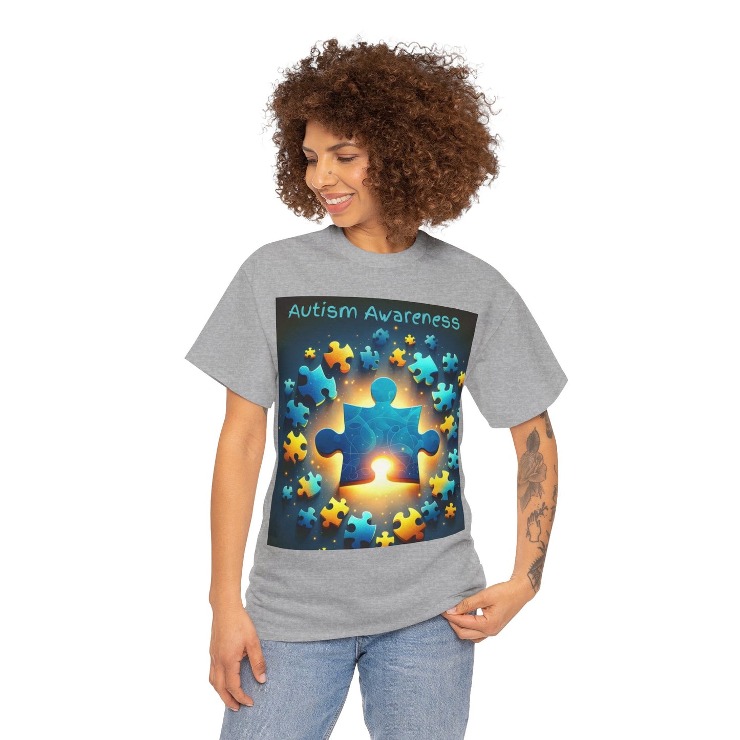 Autism Glow Unisex Heavy Cotton Tee