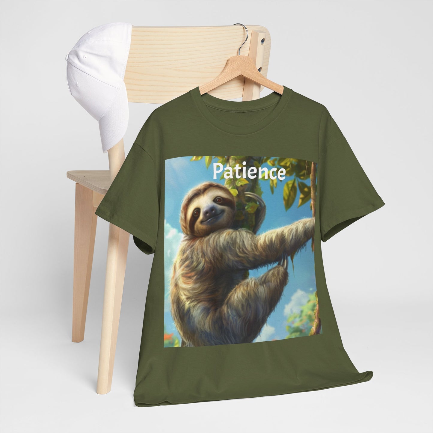 Sloth Patience Unisex Heavy Cotton Tee