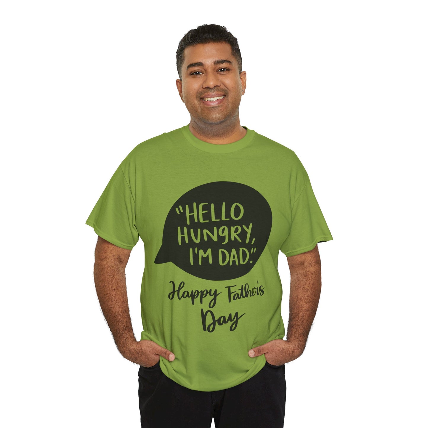 Hello Hungry I'm Dad Unisex Heavy Cotton Tee