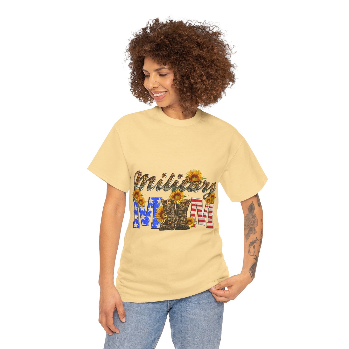 Military Mom Unisex Heavy Cotton Tee