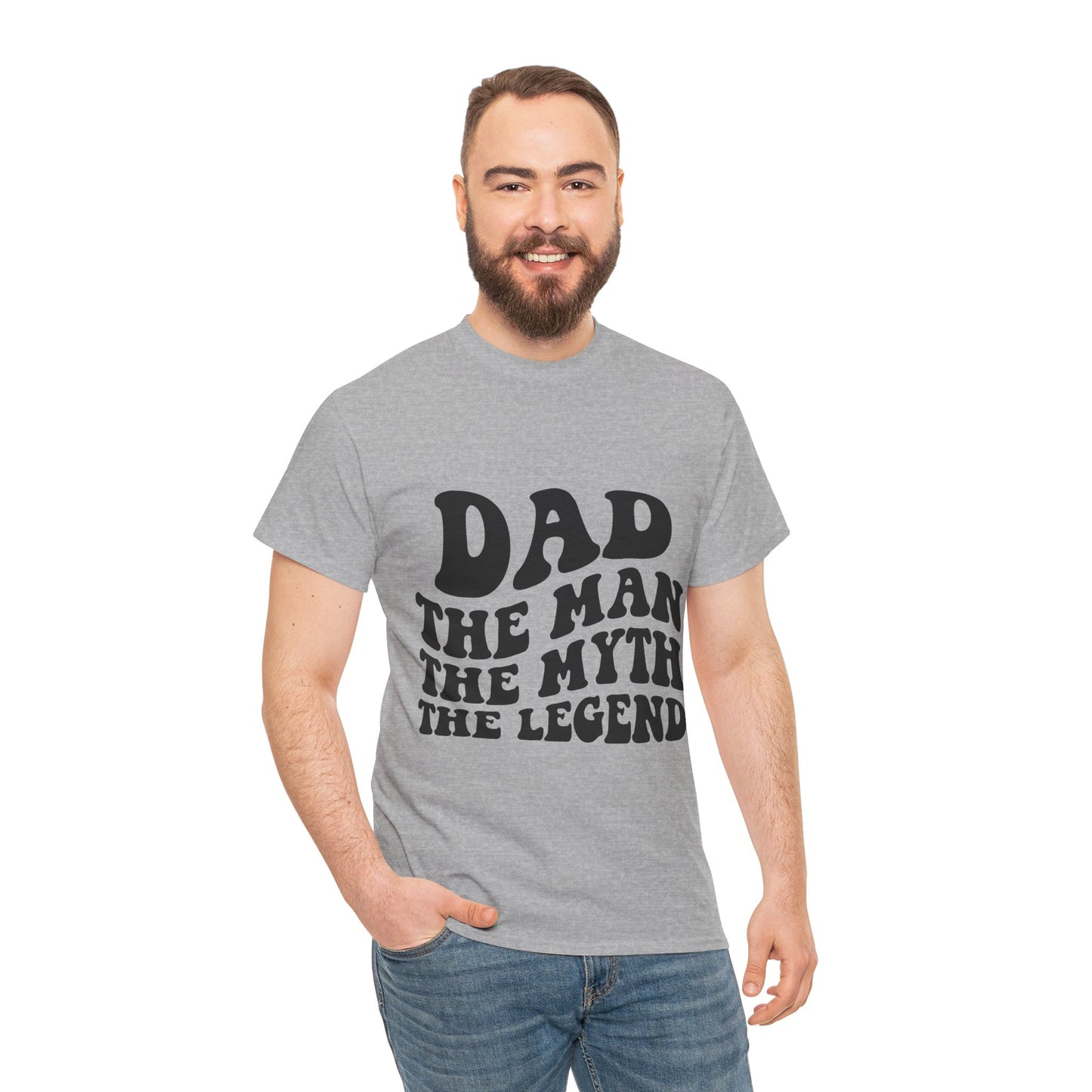 Dad Man Myth Legend Unisex Heavy Cotton Tee