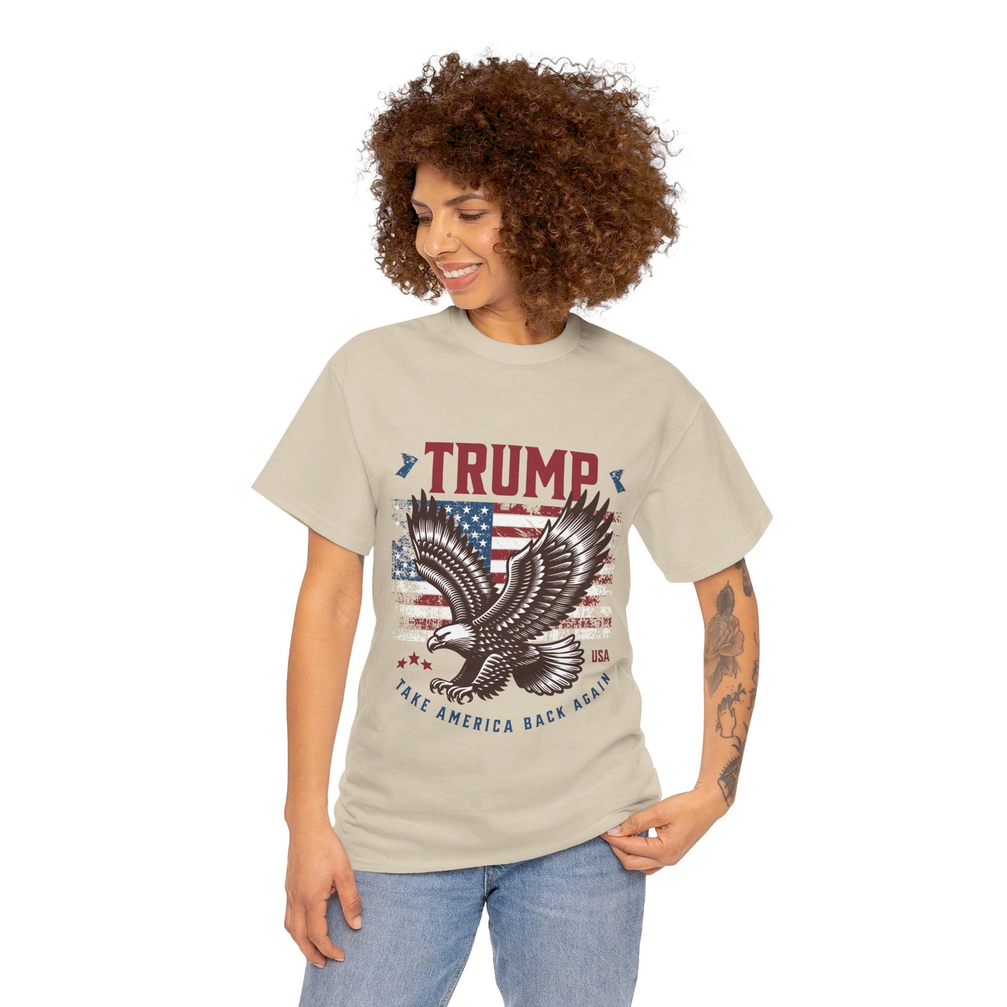 Trump MAGA Eagle Unisex Heavy Cotton Tee