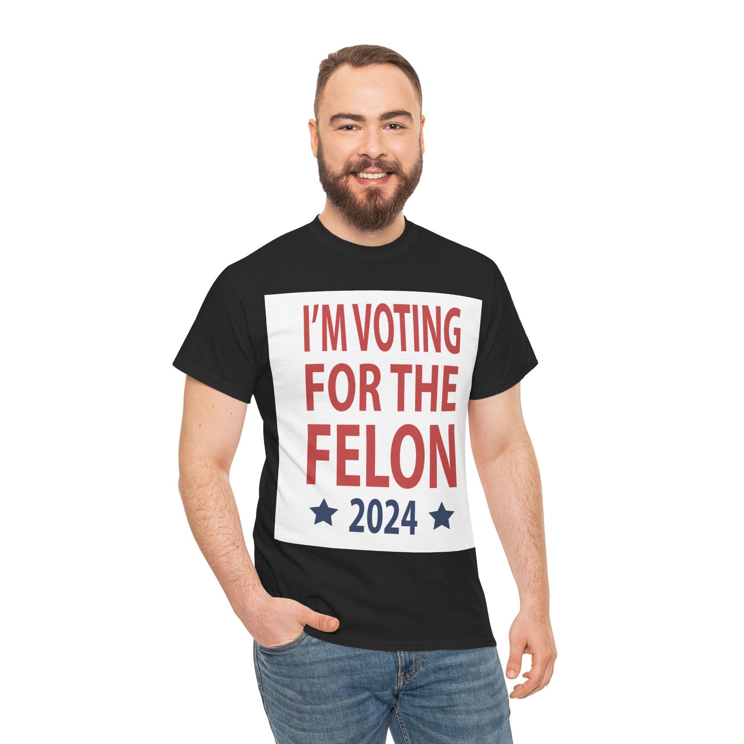 Voting For A Felon Unisex Heavy Cotton Tee