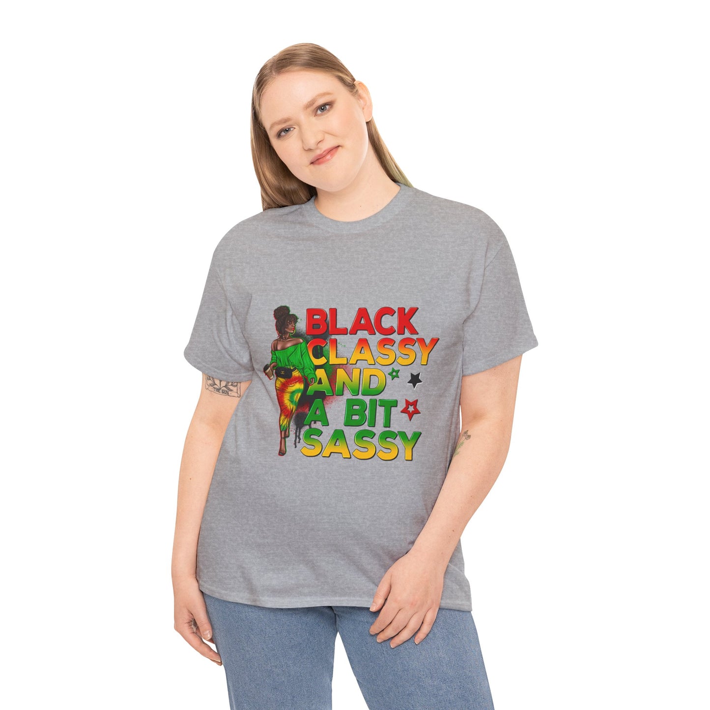 Black Sassy and Classy Unisex Heavy Cotton Tee