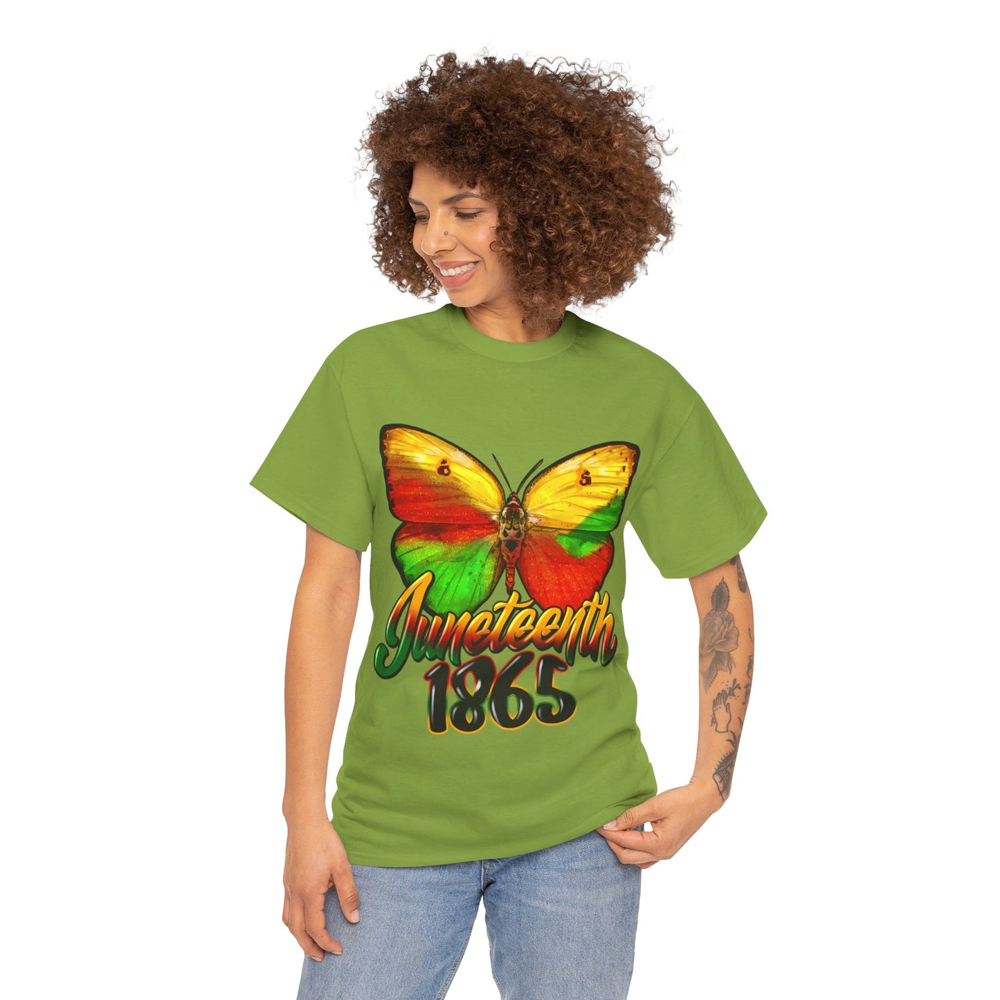 Juneteenth Butterfly Unisex Heavy Cotton Tee