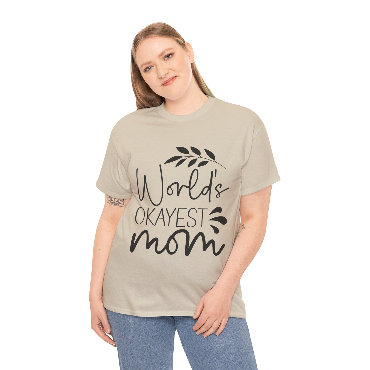 World's Okayest Mom Unisex Heavy Cotton Tee