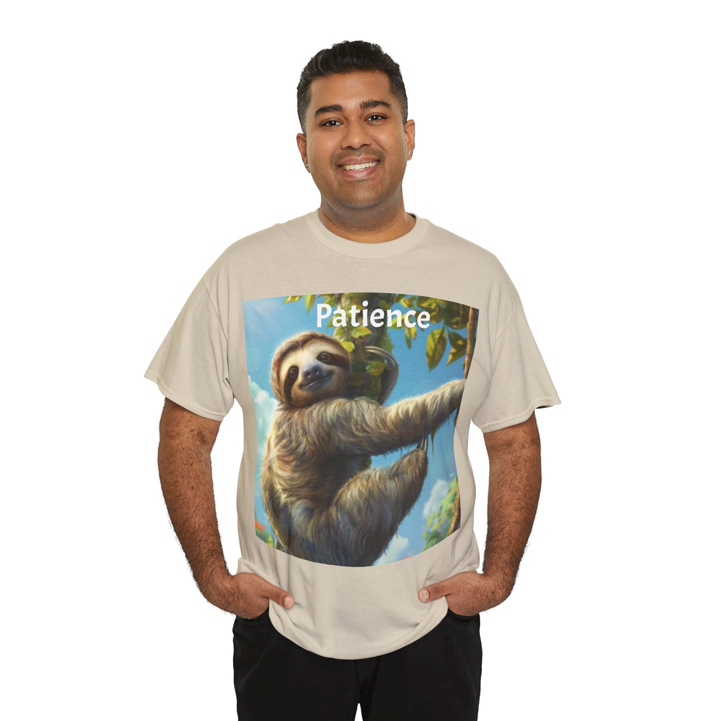 Sloth Patience Unisex Heavy Cotton Tee