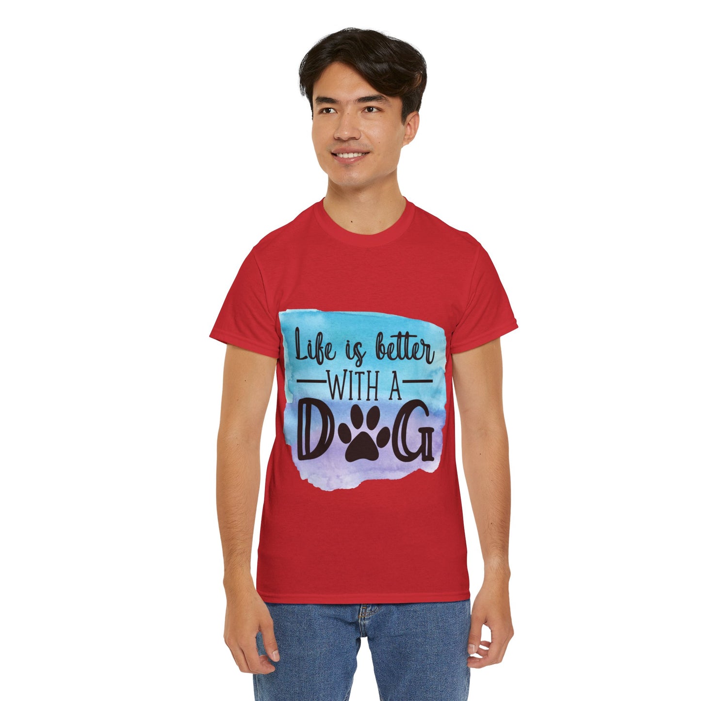 Life Is Better With A Dog Unisex Heavy Cotton Tee