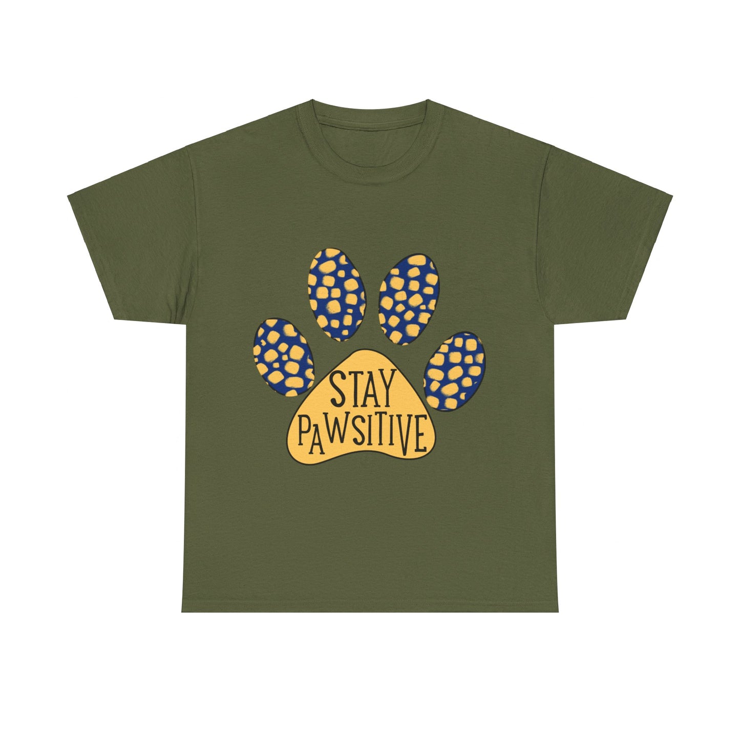 Stay Pawsitive Unisex Heavy Cotton Tee