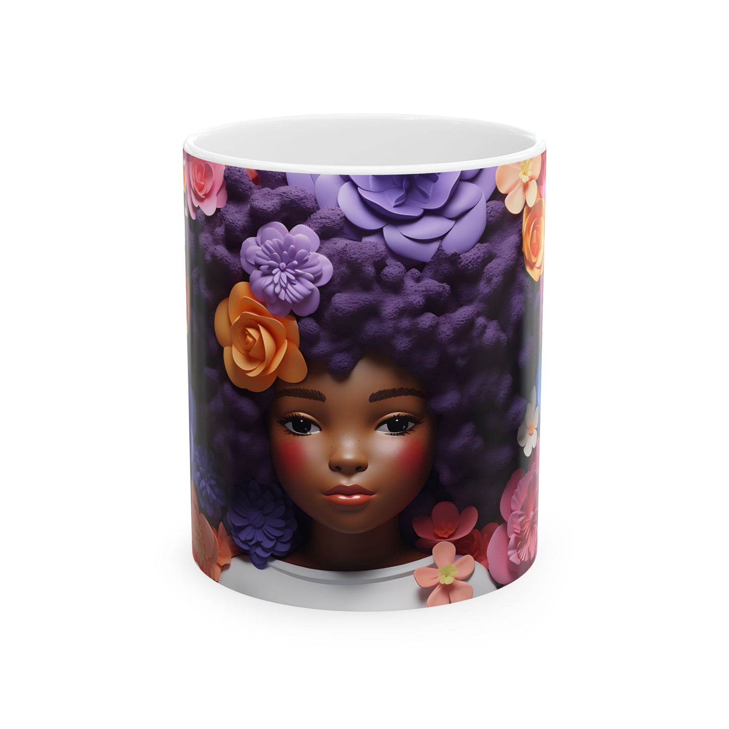 Flower Girl Ceramic Mug, (11oz, 15oz)