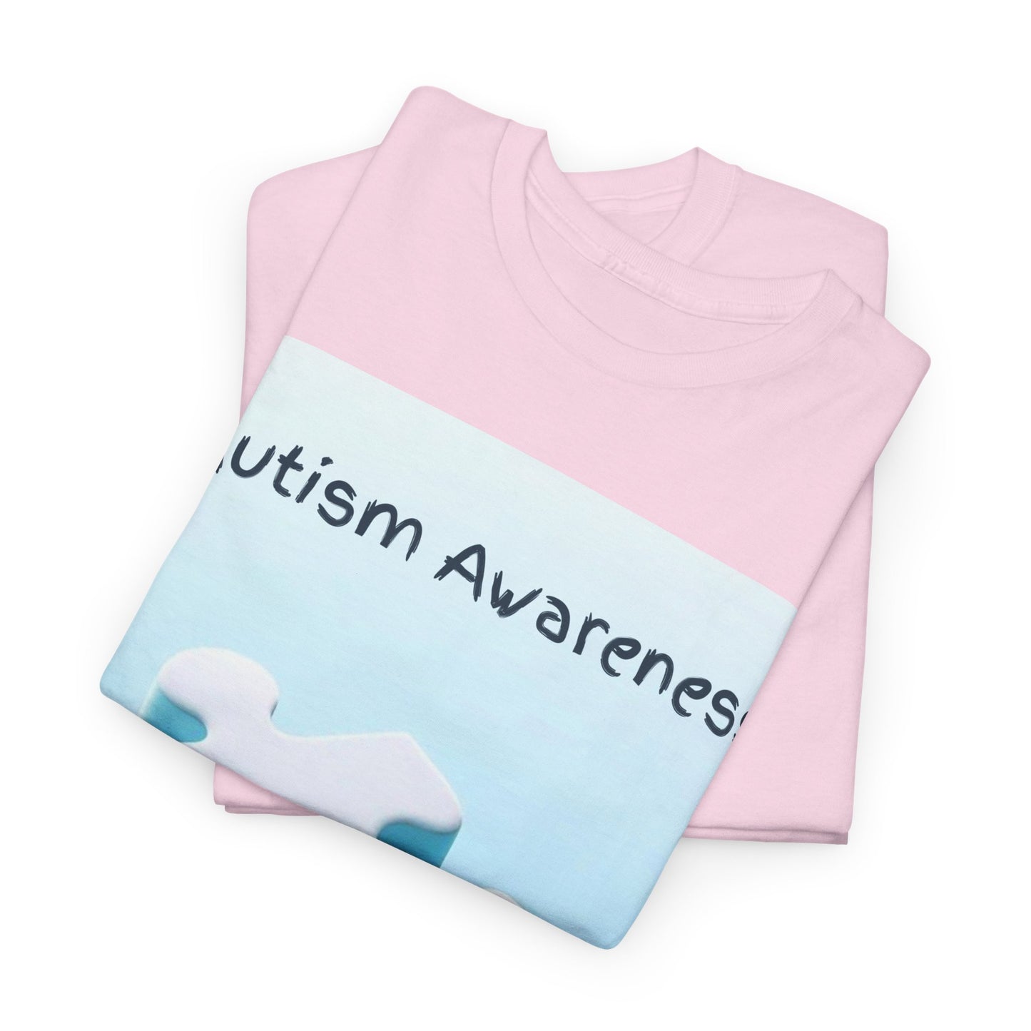 Autism Awareness Puzzle Piece Unisex Heavy Cotton Tee