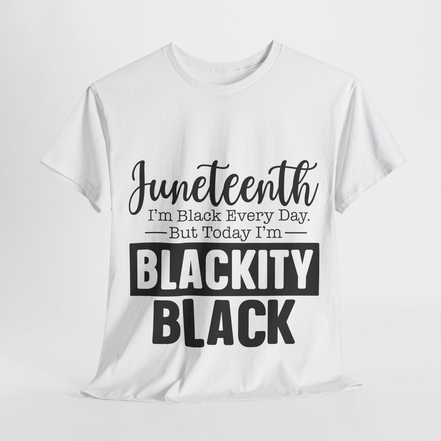 Juneteenth Black Everyday Unisex Heavy Cotton Tee