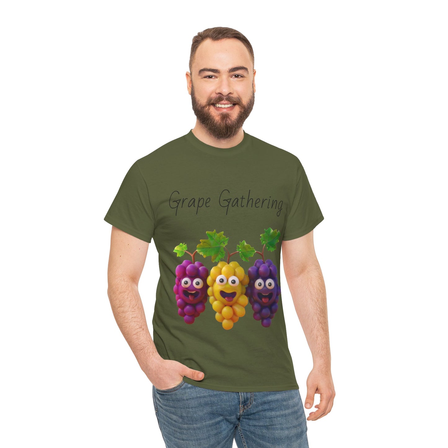 Grape Gathering Unisex Heavy Cotton Tee