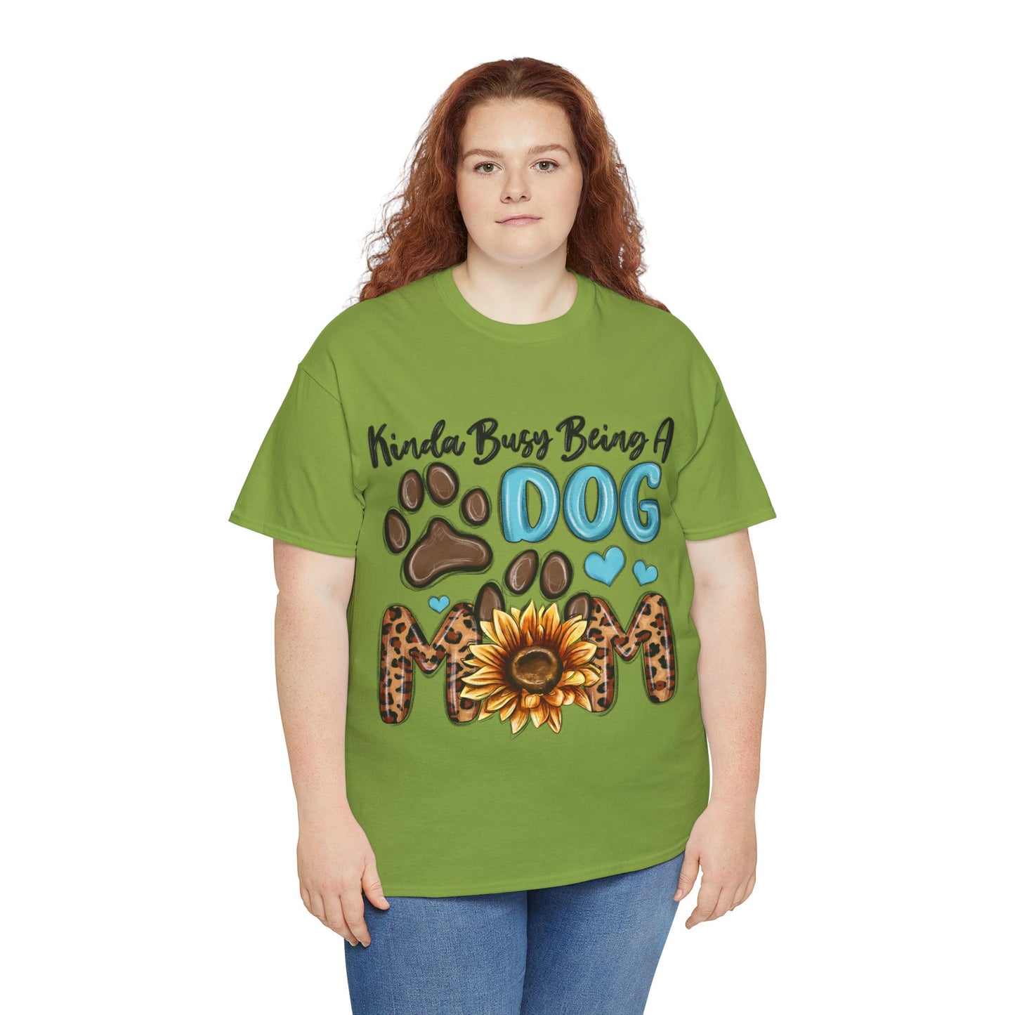 Busy Being A Dog Mom Unisex Heavy Cotton Tee