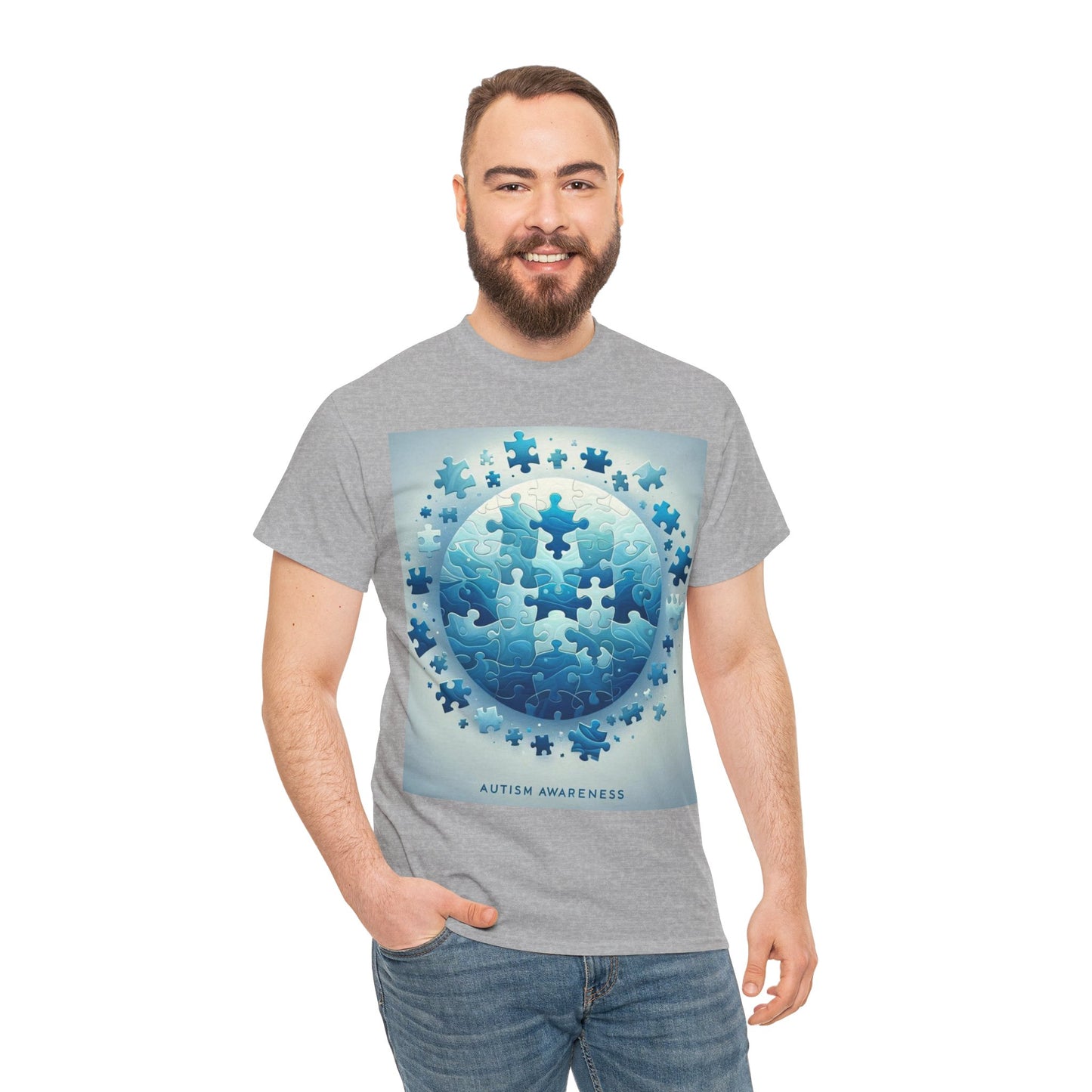 Autism Globe Unisex Heavy Cotton Tee