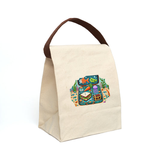 Under The Sea Canvas Lunch Bag With Strap