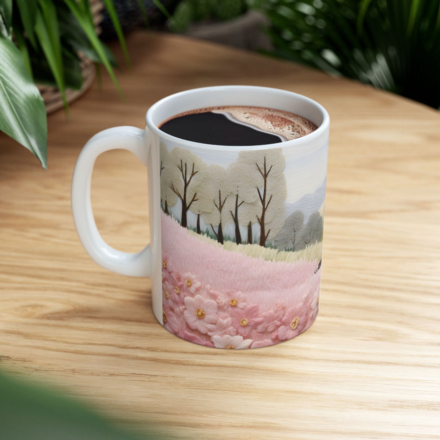 Pink Train Ceramic Mug, (11oz, 15oz)