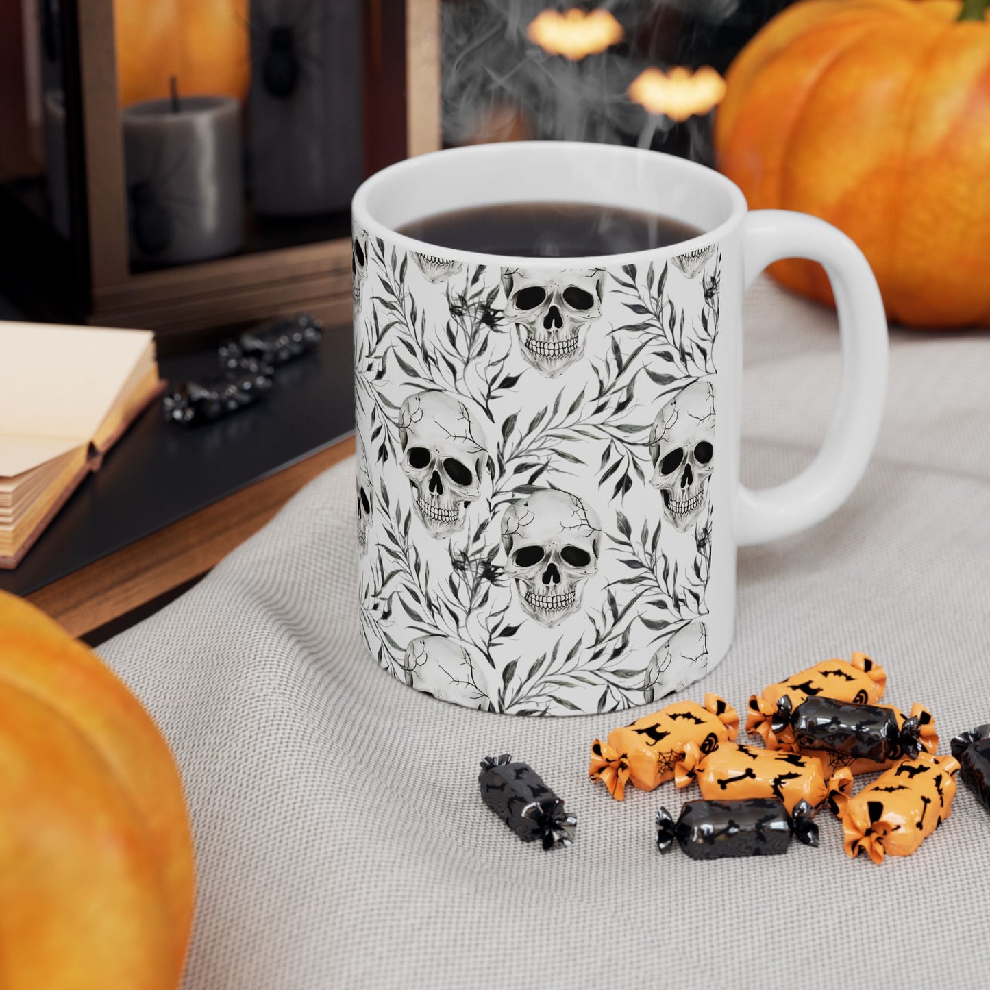 Halloween Skeletons Ceramic Mug, (11oz, 15oz)