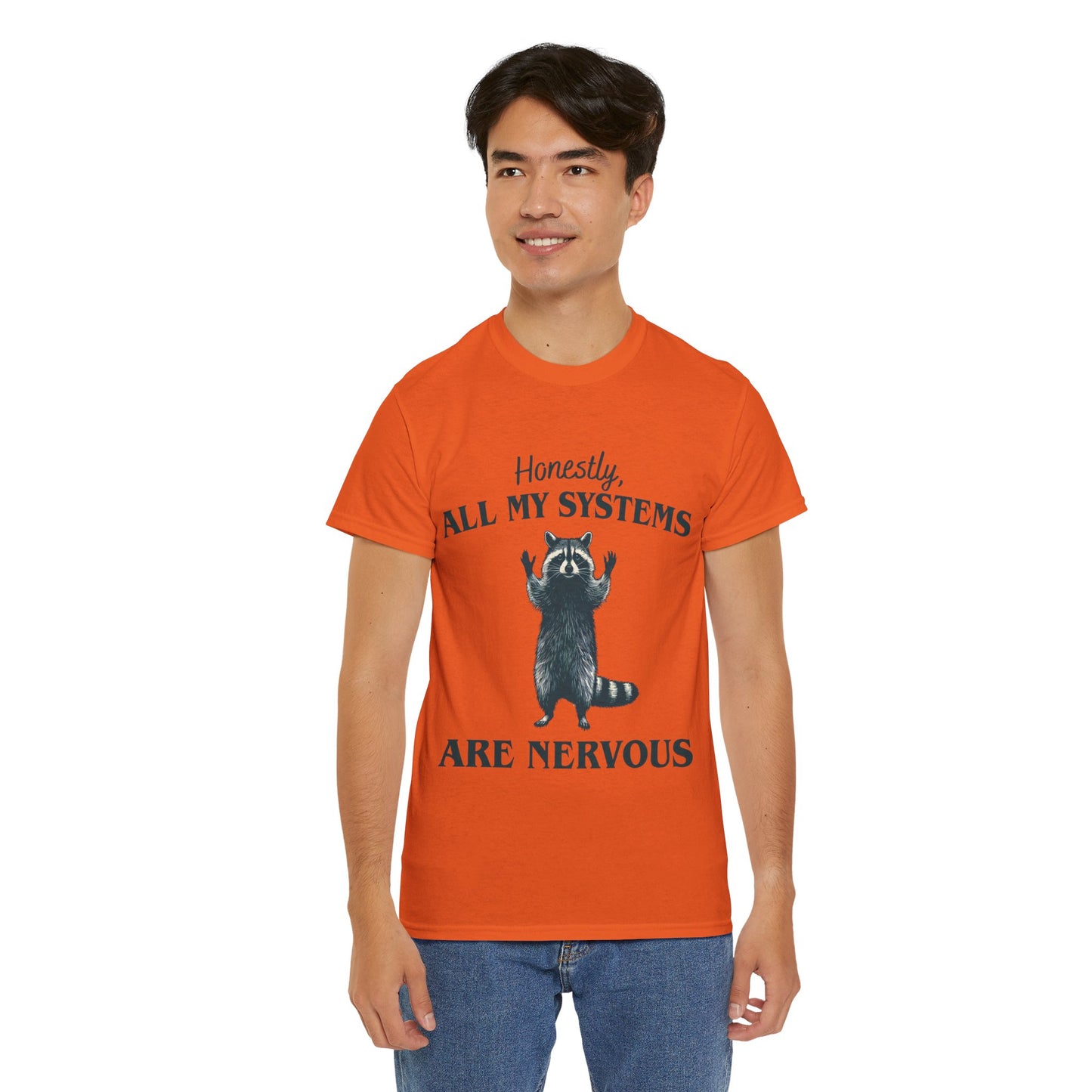 Nervous Racoon Unisex Heavy Cotton Tee