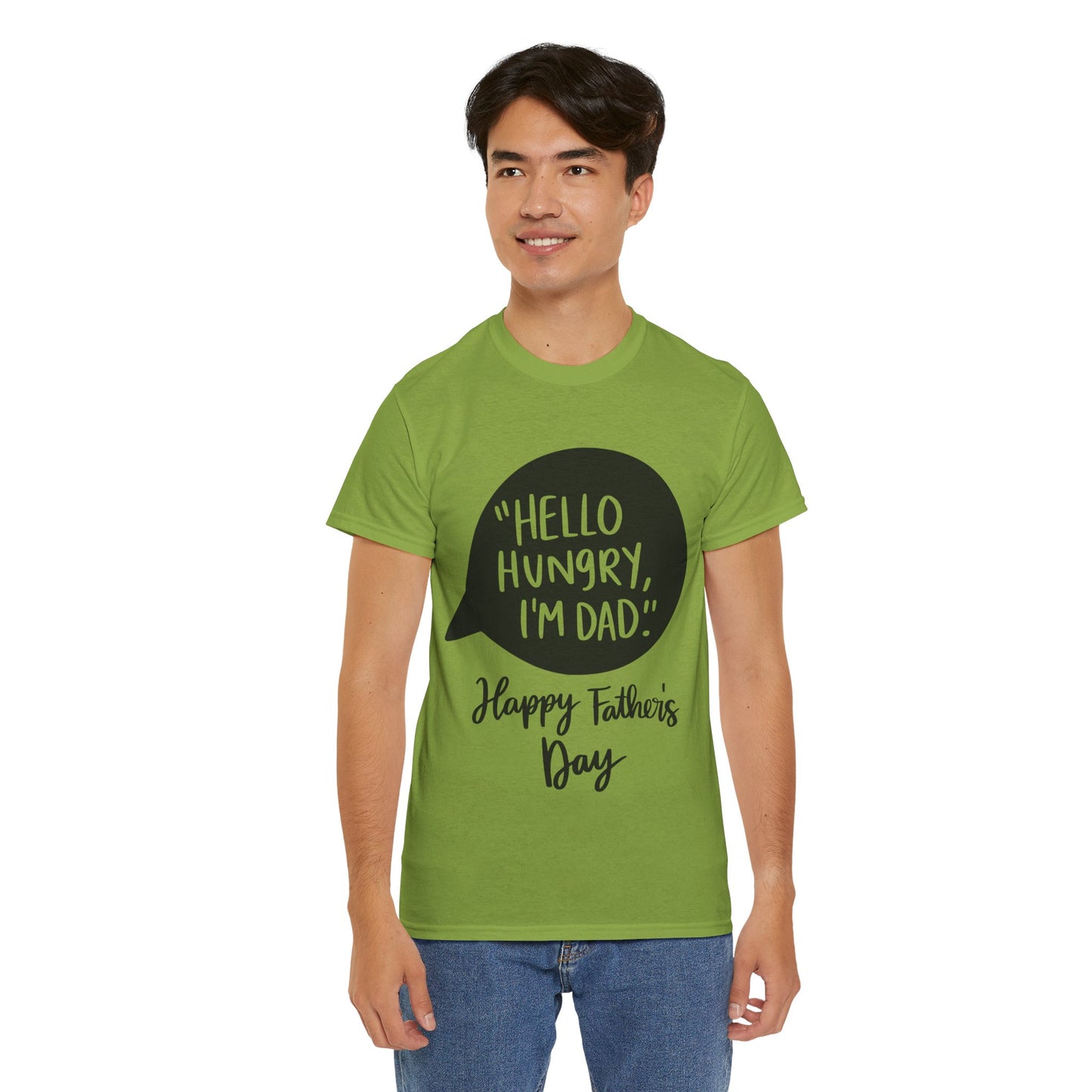 Hello Hungry I'm Dad Unisex Heavy Cotton Tee