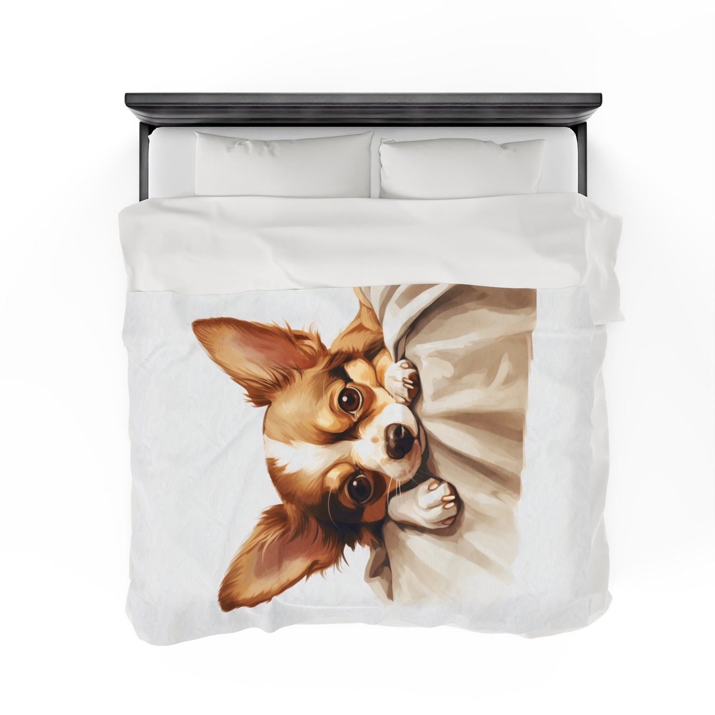 Naughty Puppy Velveteen Plush Blanket