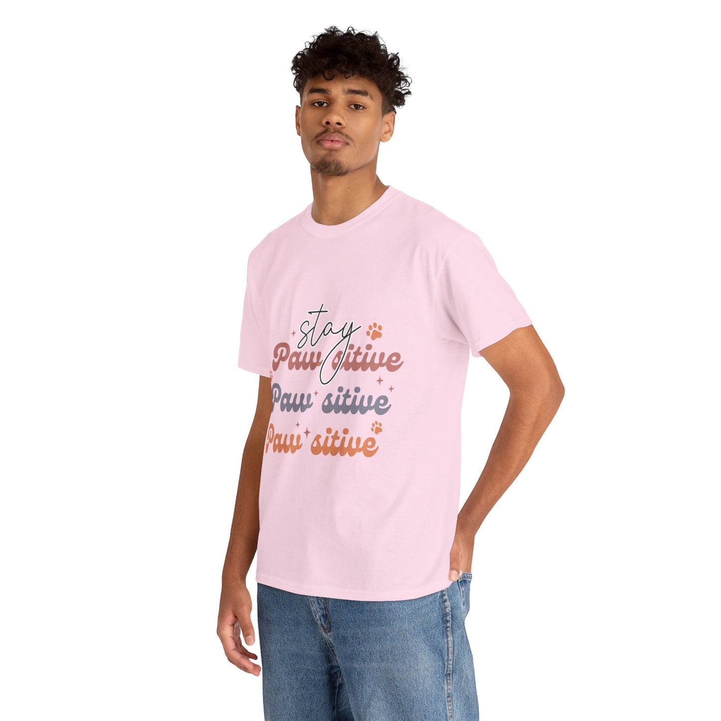 Stay Paw Sitive Unisex Heavy Cotton Tee