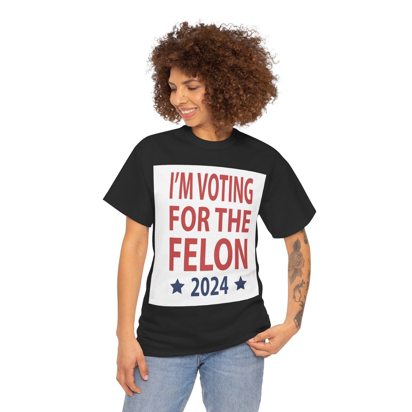 Voting For A Felon Unisex Heavy Cotton Tee