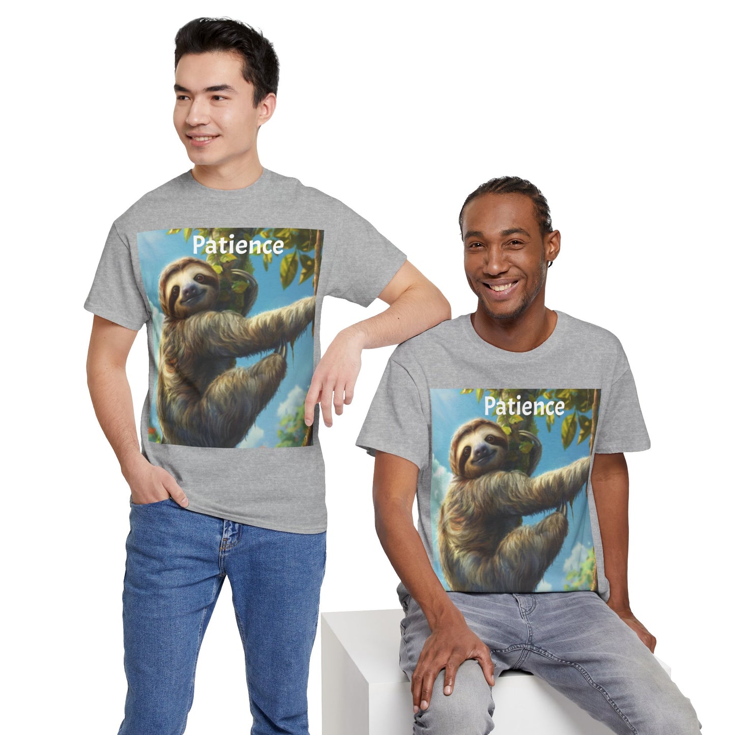 Sloth Patience Unisex Heavy Cotton Tee