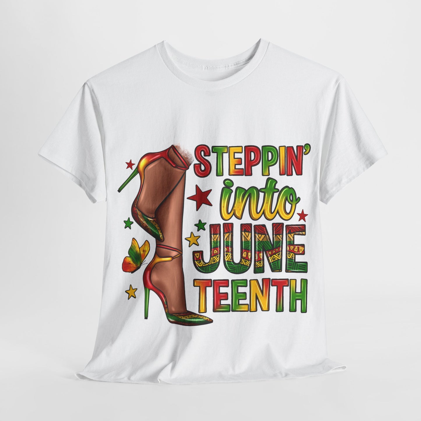 Stepping Into Juneteenth Unisex Heavy Cotton Tee