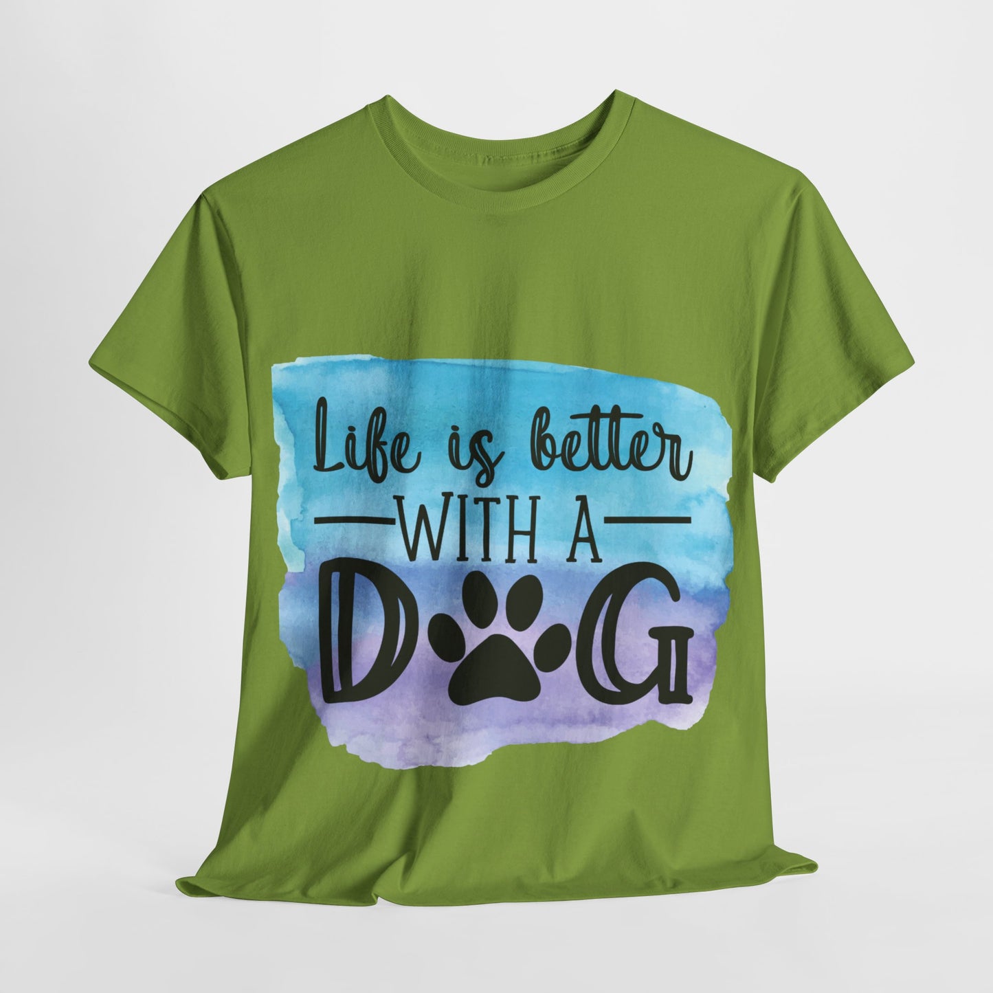 Life Is Better With A Dog Unisex Heavy Cotton Tee