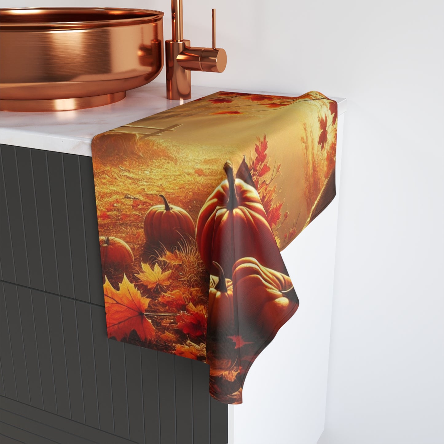 Autumn Fall Pumpkin Hand Towel