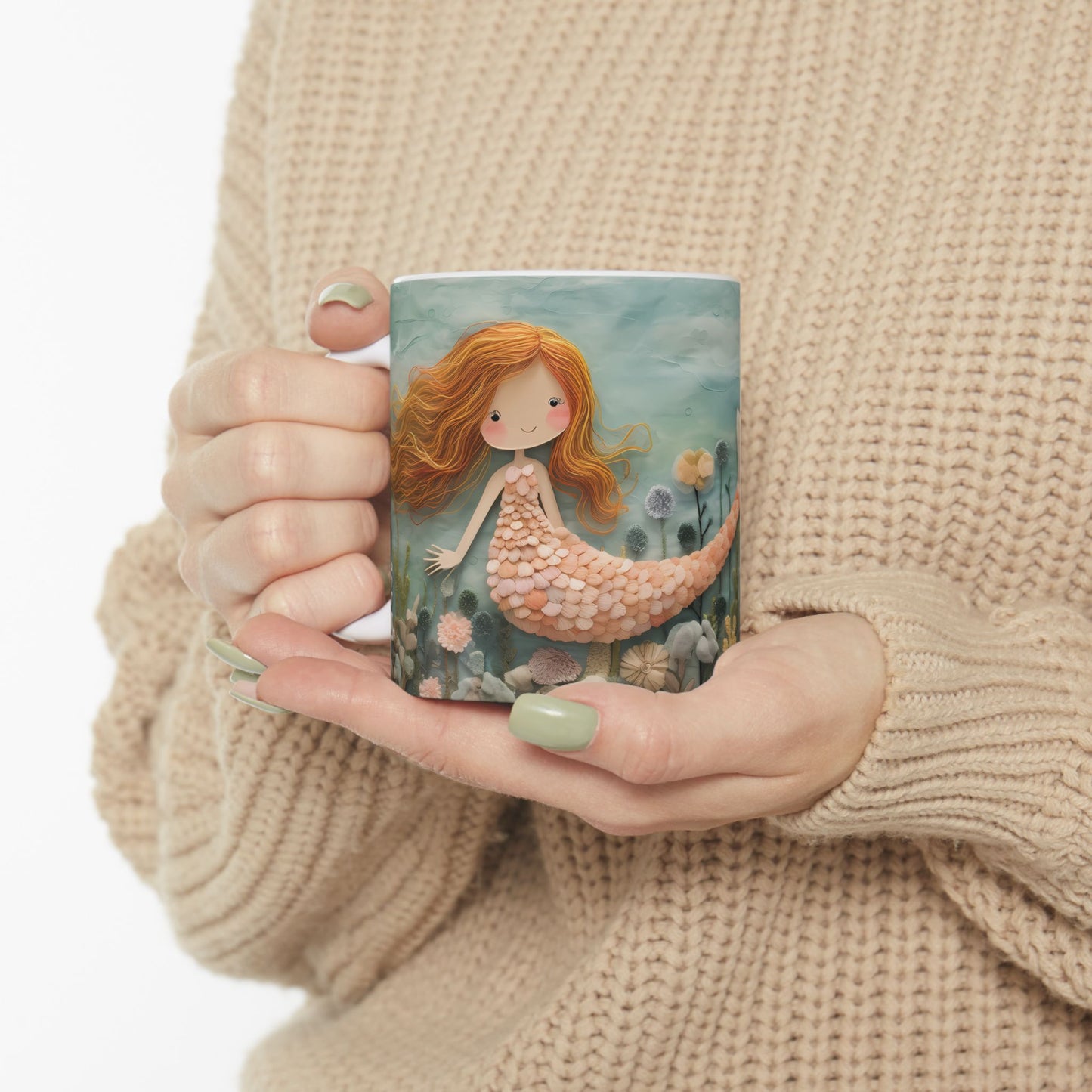 Mermaid Ceramic Mug, (11oz, 15oz)