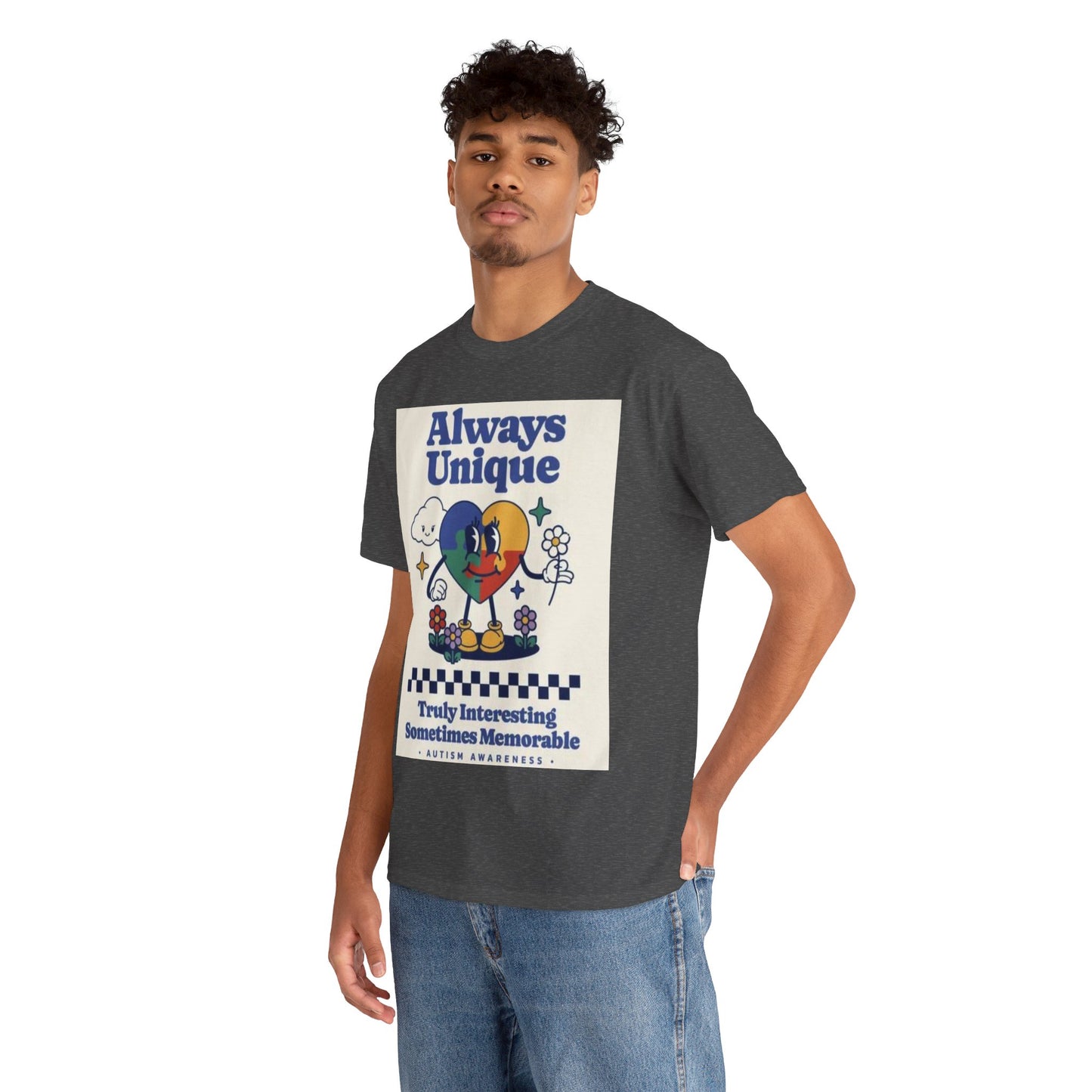 Always Unique Autism Awareness Unisex Heavy Cotton Tee