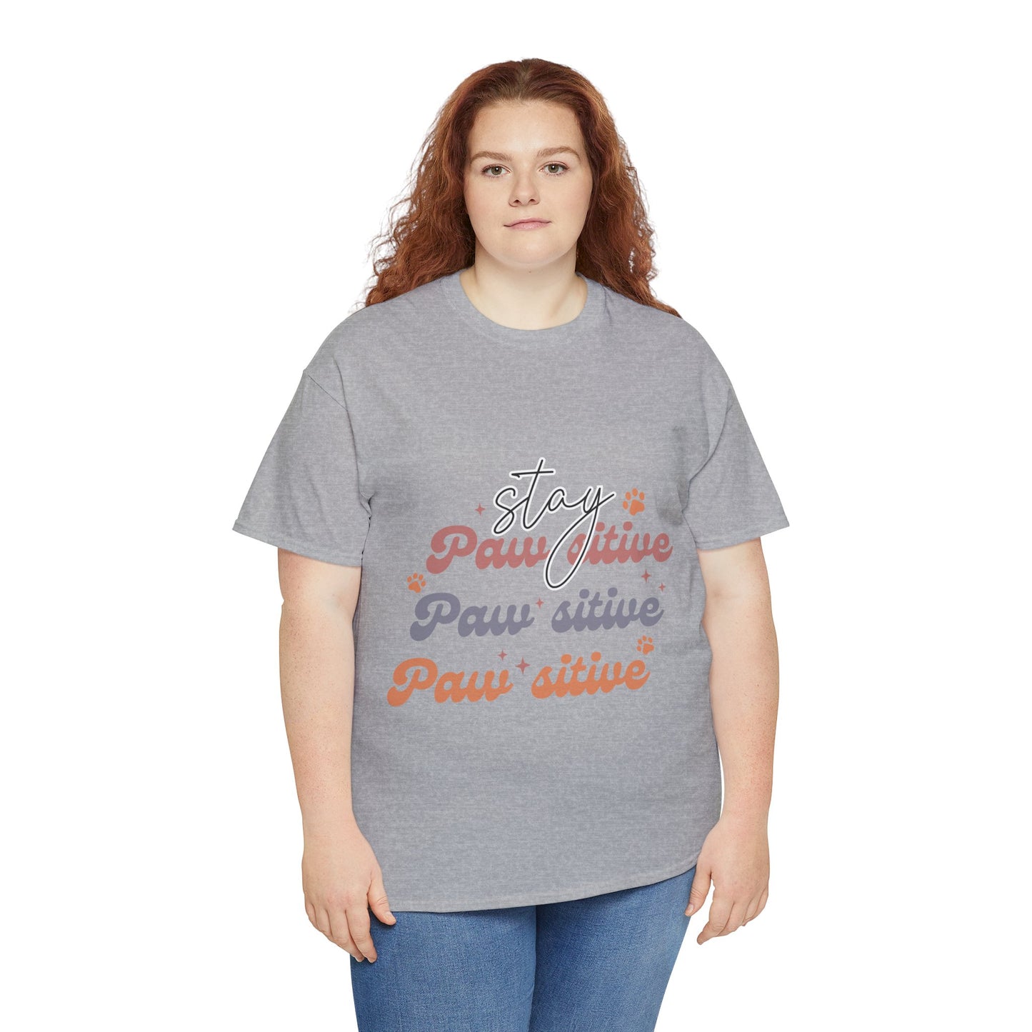 Stay Paw Sitive Unisex Heavy Cotton Tee