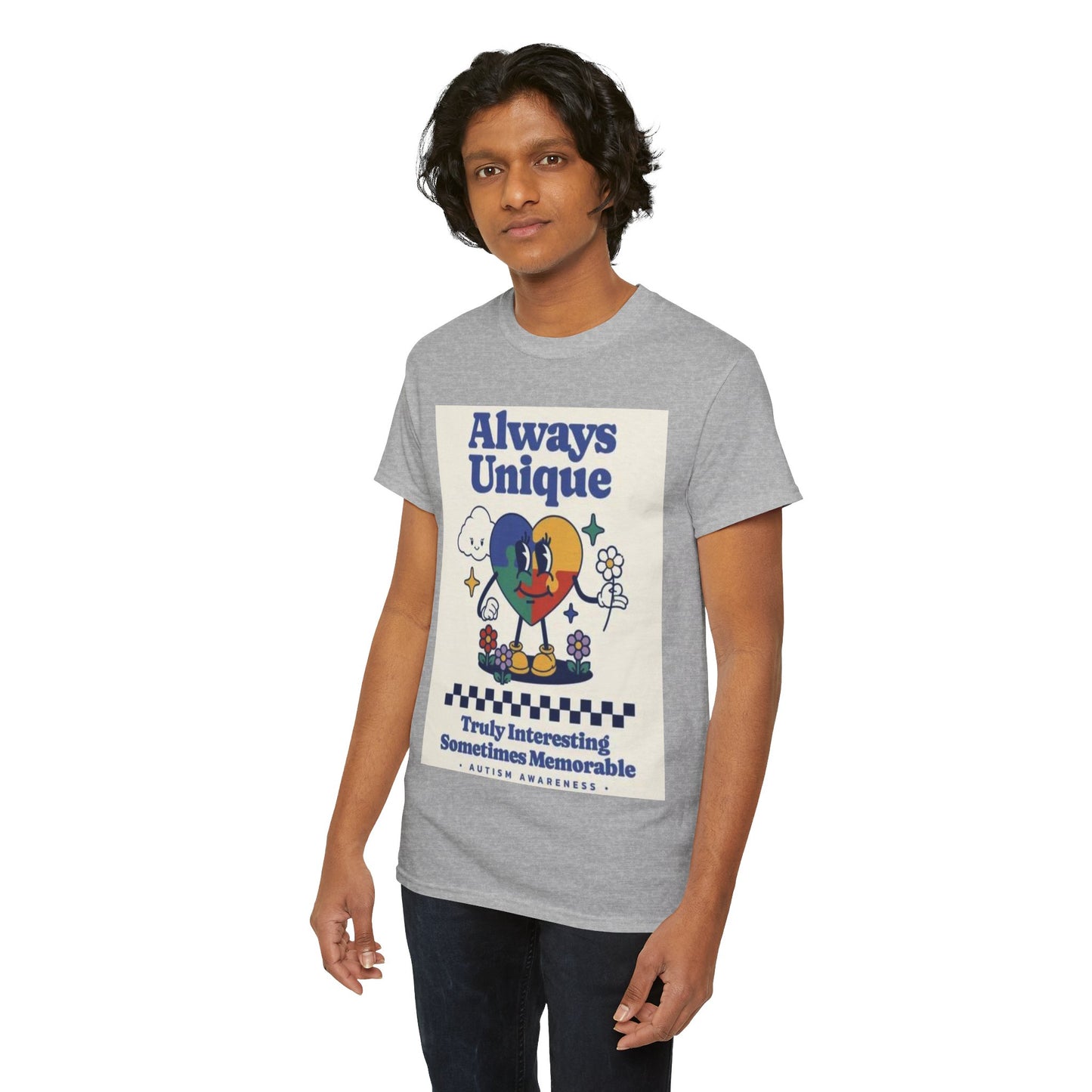 Always Unique Autism Awareness Unisex Heavy Cotton Tee