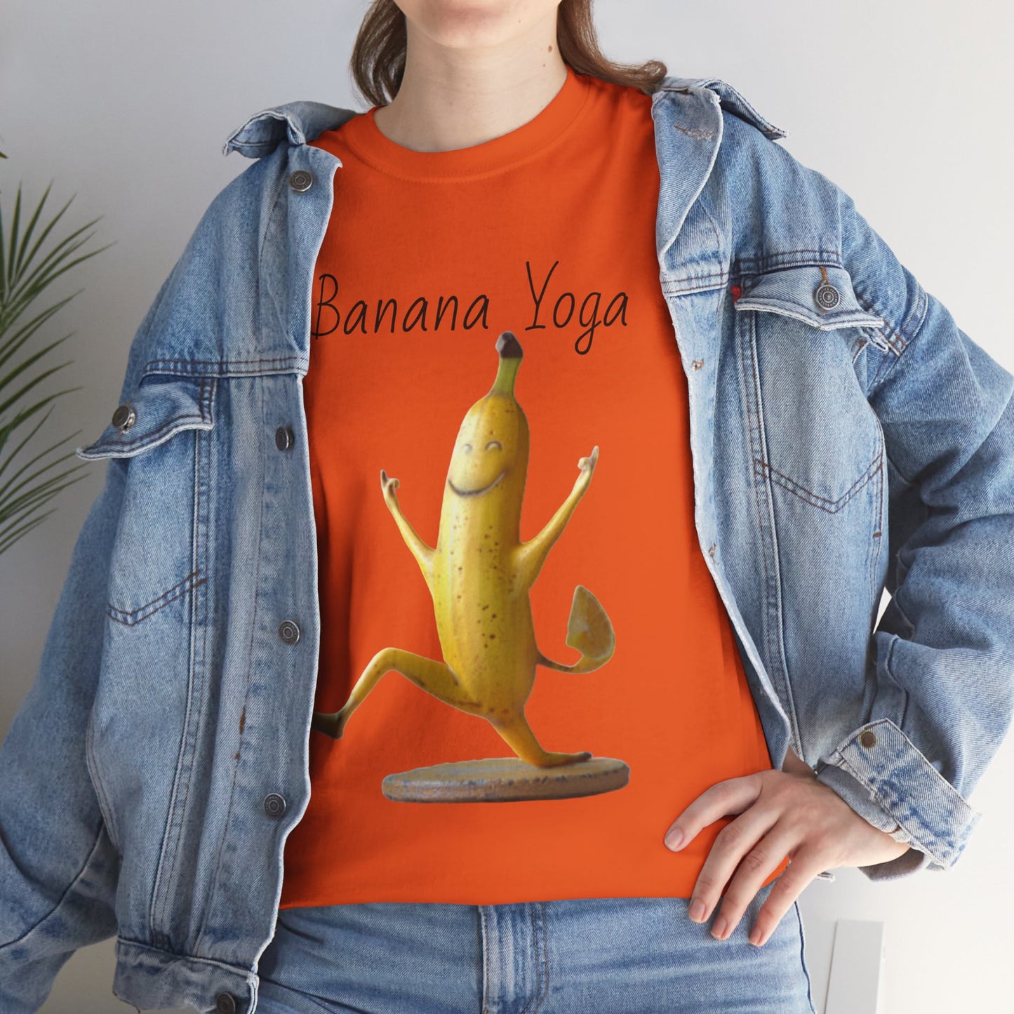 Banana Yoga2 Unisex Heavy Cotton Tee