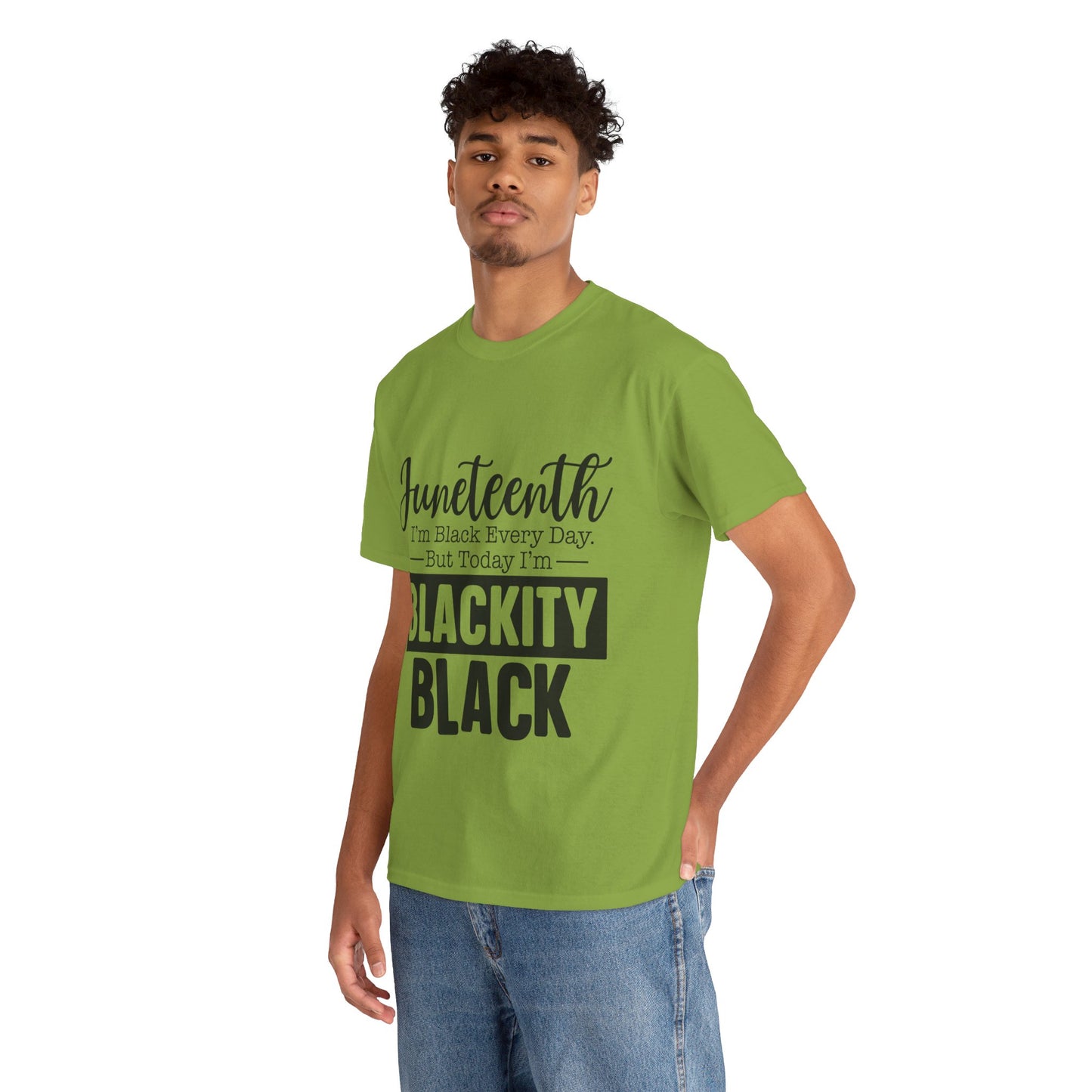 Juneteenth Black Everyday Unisex Heavy Cotton Tee