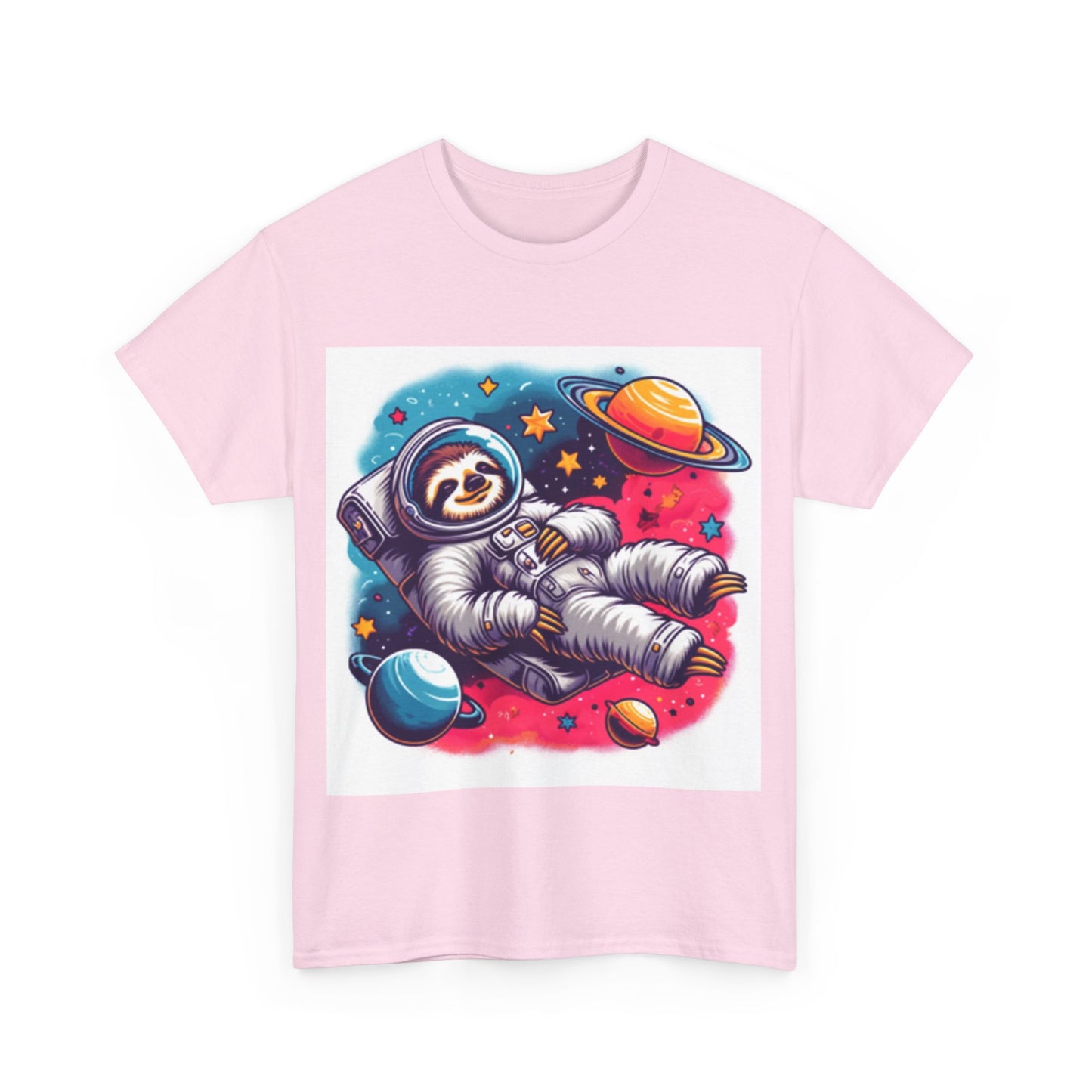 Sloth In Space Unisex Heavy Cotton Tee