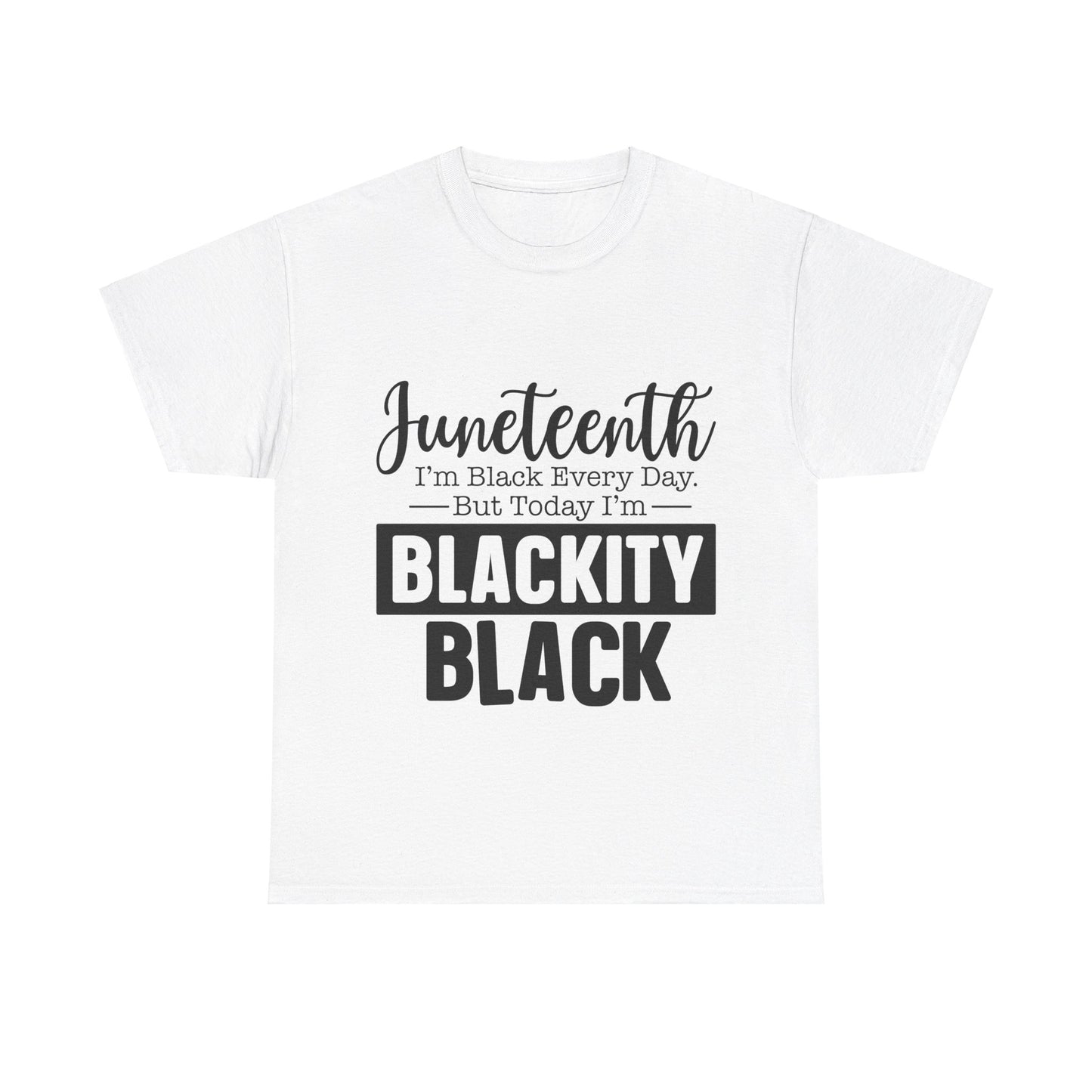 Juneteenth Black Everyday Unisex Heavy Cotton Tee