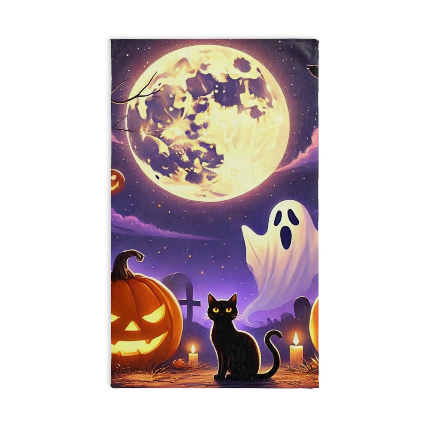 Spooky Ghost Halloween Hand Towel