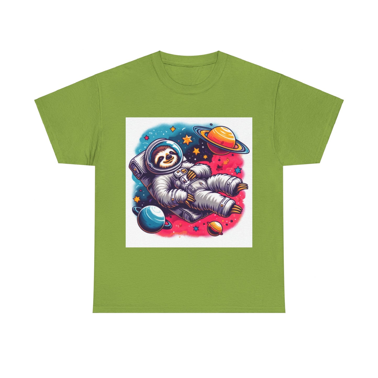 Sloth In Space Unisex Heavy Cotton Tee