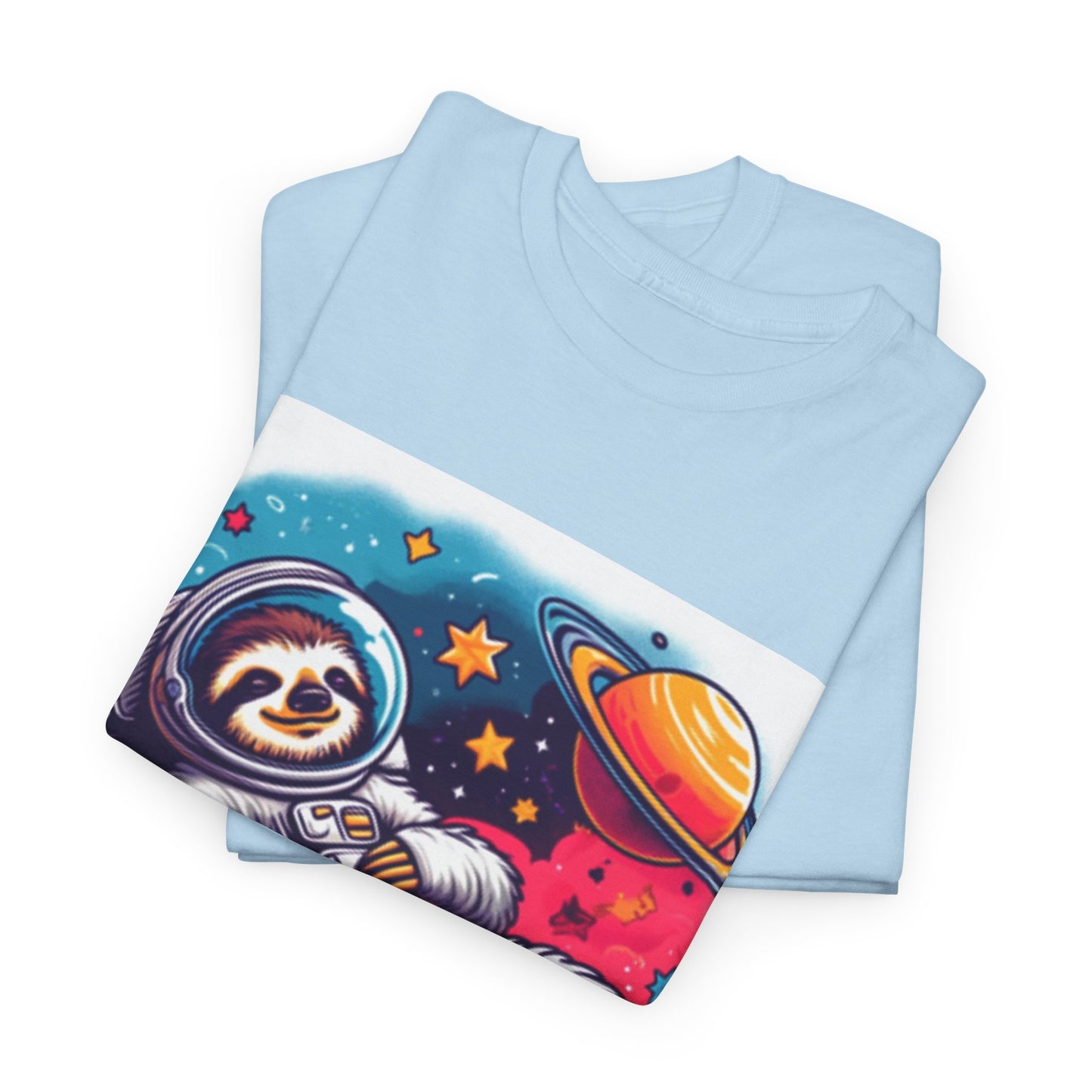 Sloth In Space Unisex Heavy Cotton Tee