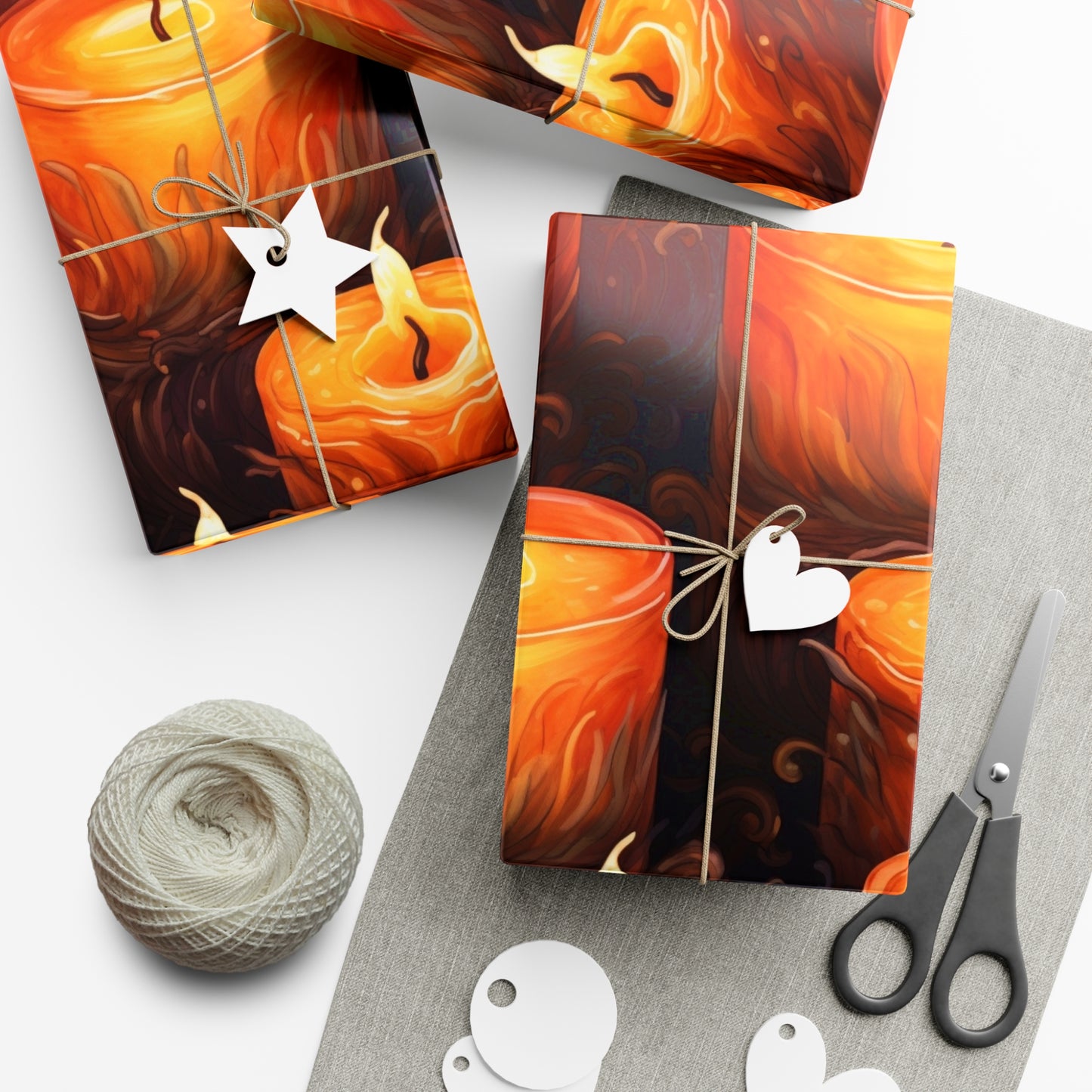 Halloween Candles Gift Wrap Papers