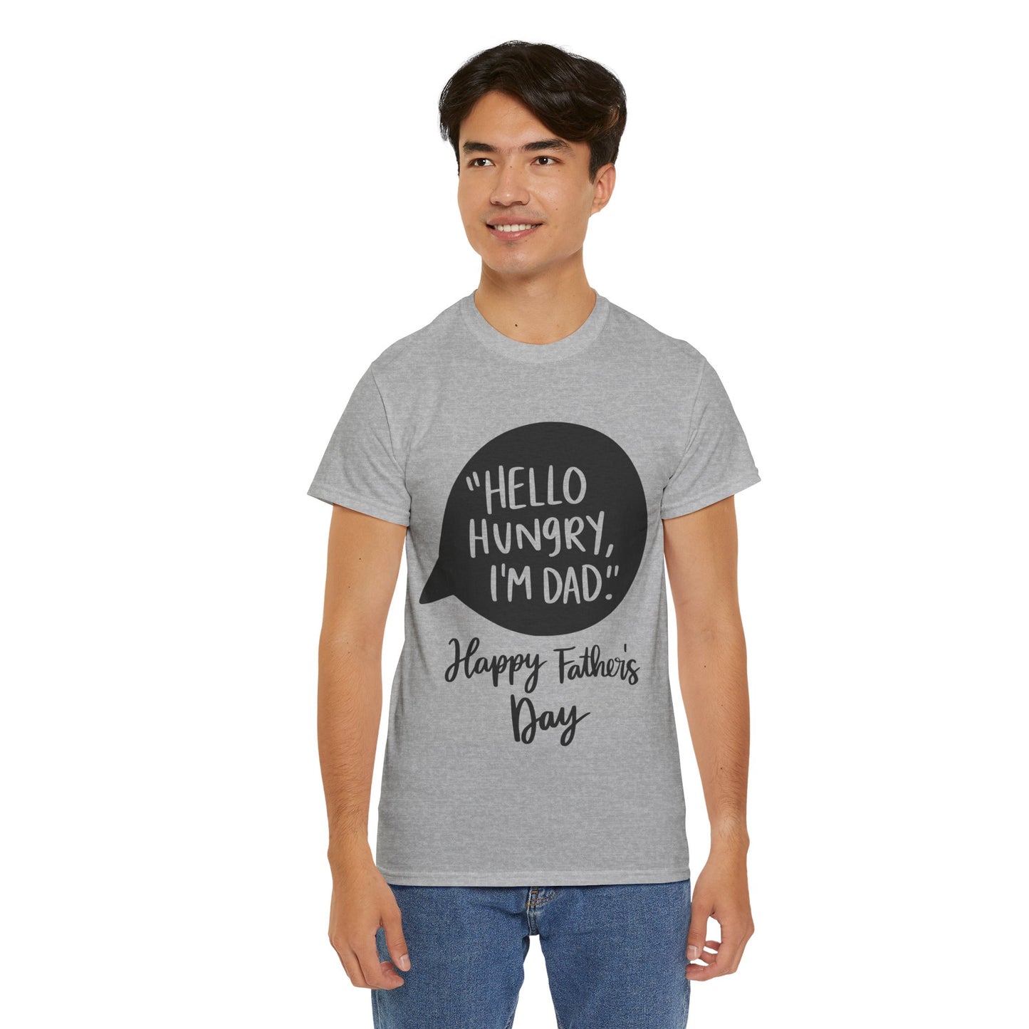 Hello Hungry I'm Dad Unisex Heavy Cotton Tee